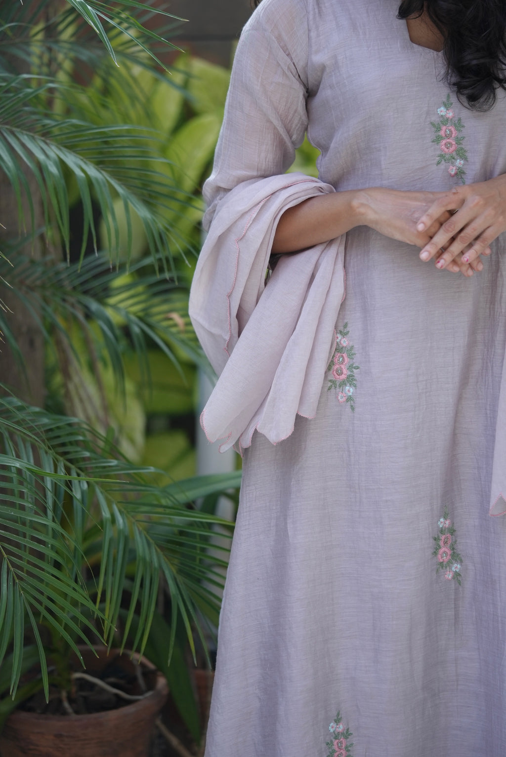 Greyish Kurta Set | Party wear