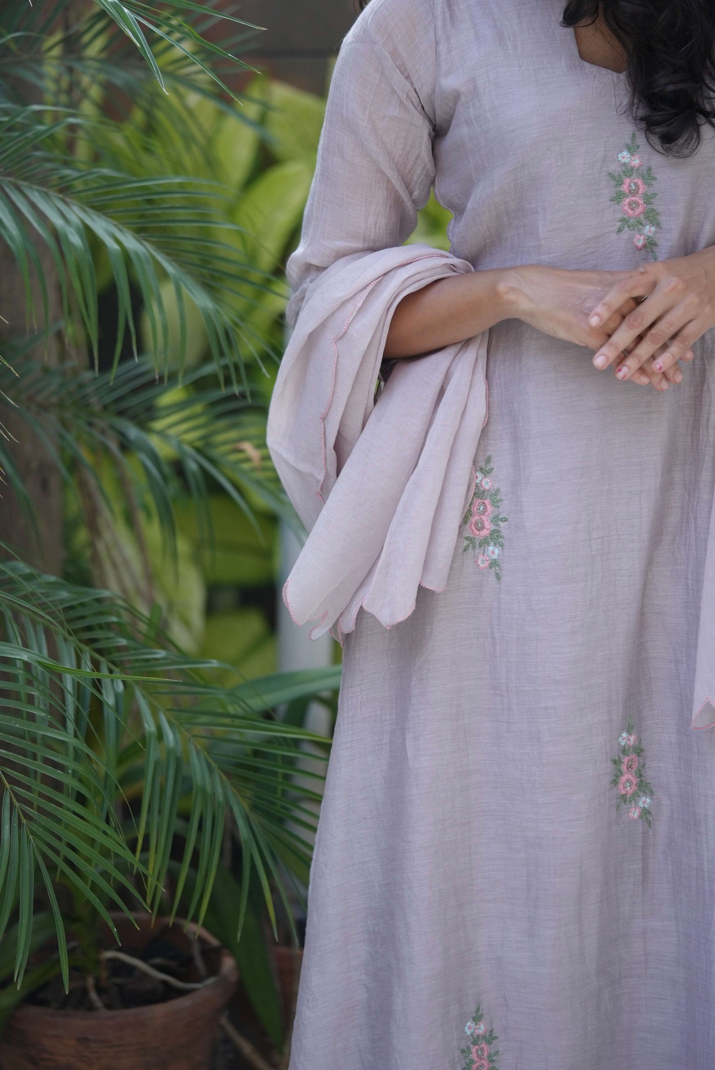 Greyish Kurta Set | Party wear