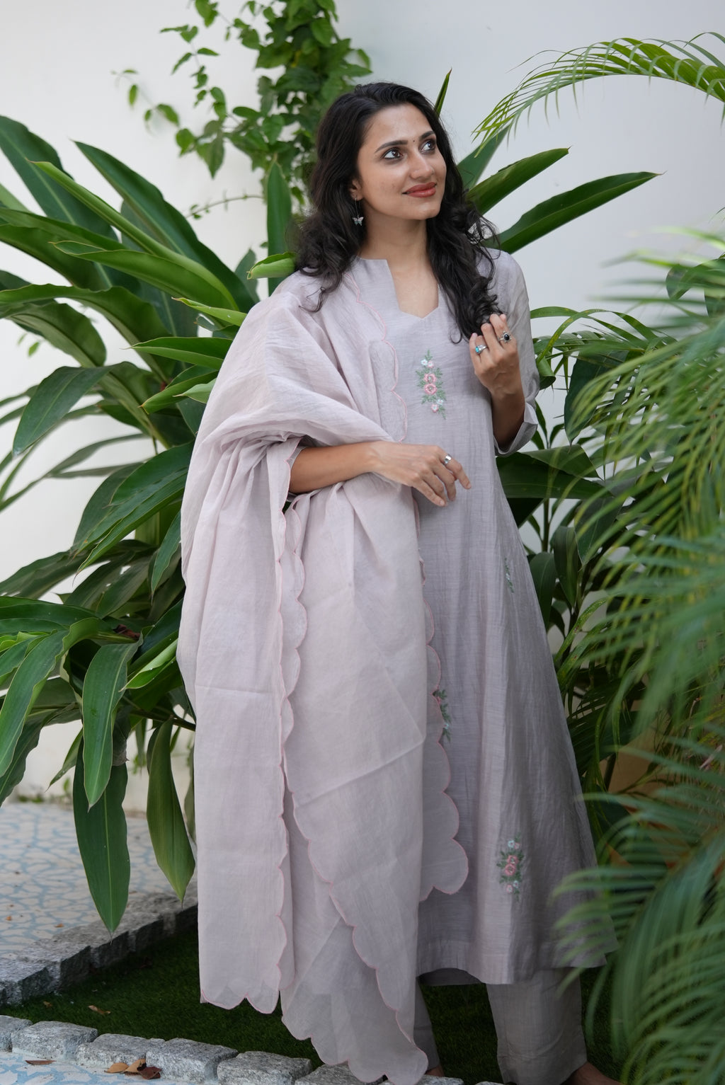 Greyish Kurta Set | Party wear