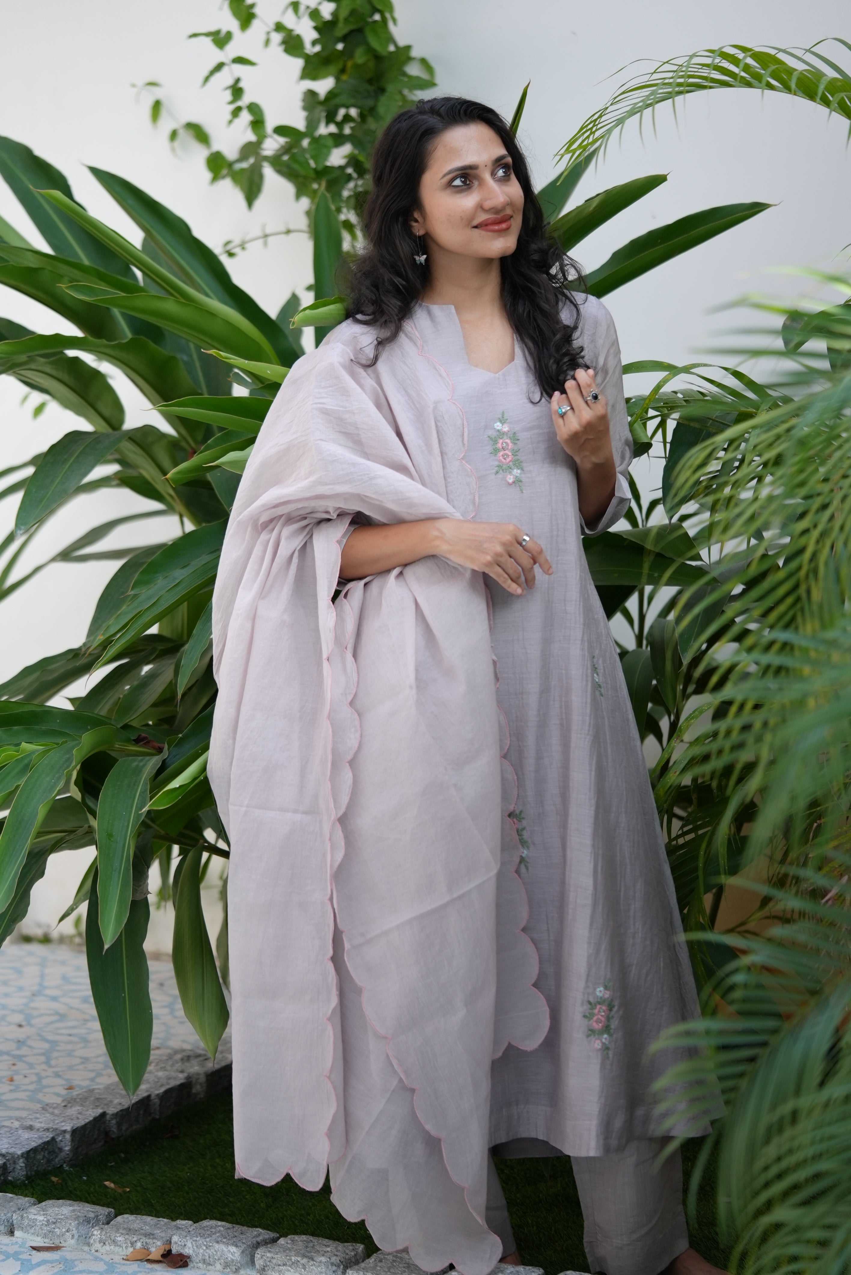 Greyish Kurta Set | Party wear