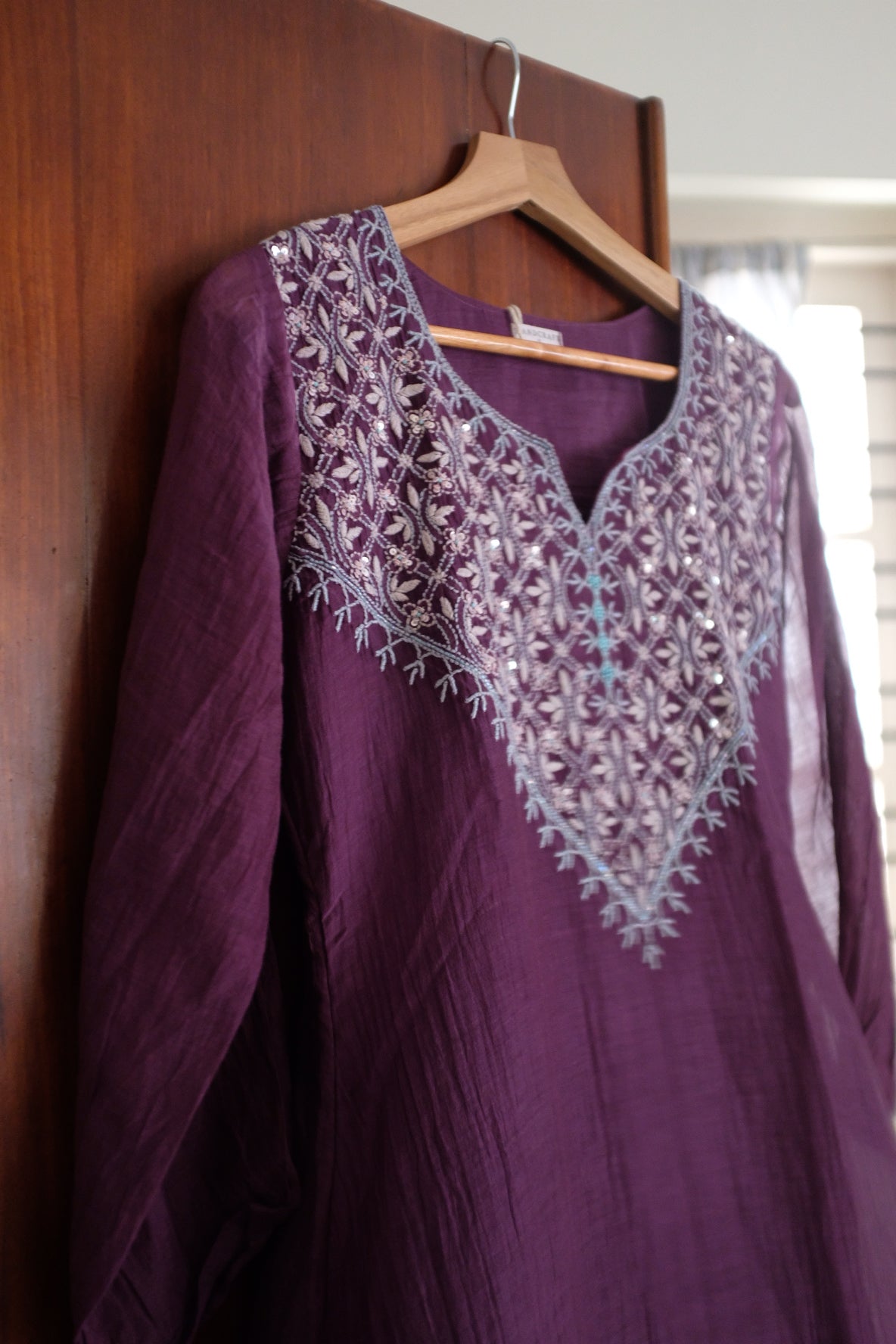 Naazé | The Art of Chikankari ( Violet )