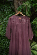 Naazé | The Art of Chikankari (burgundy brown)