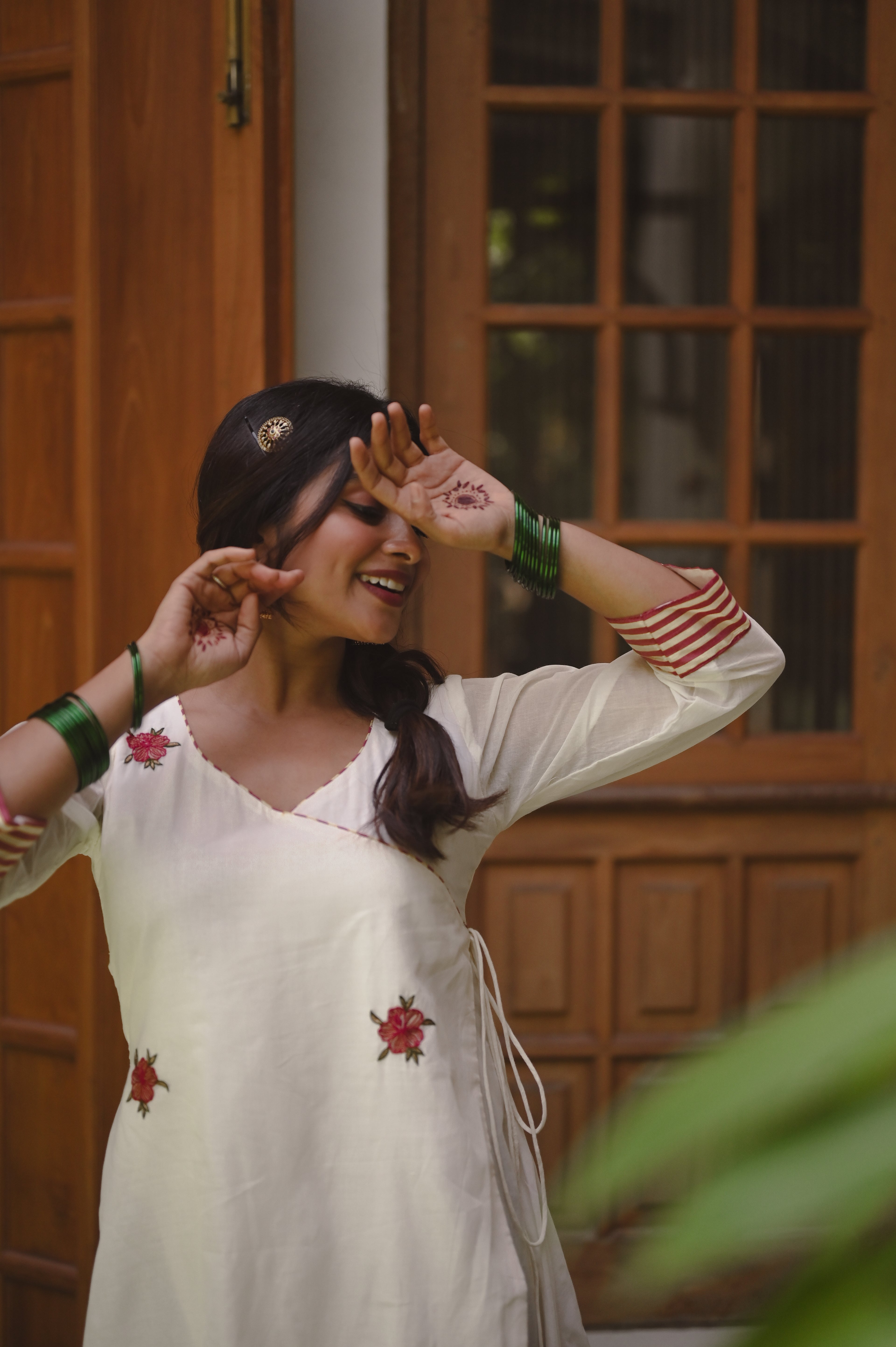 Hibiscus Wrap Dress| Onam pret