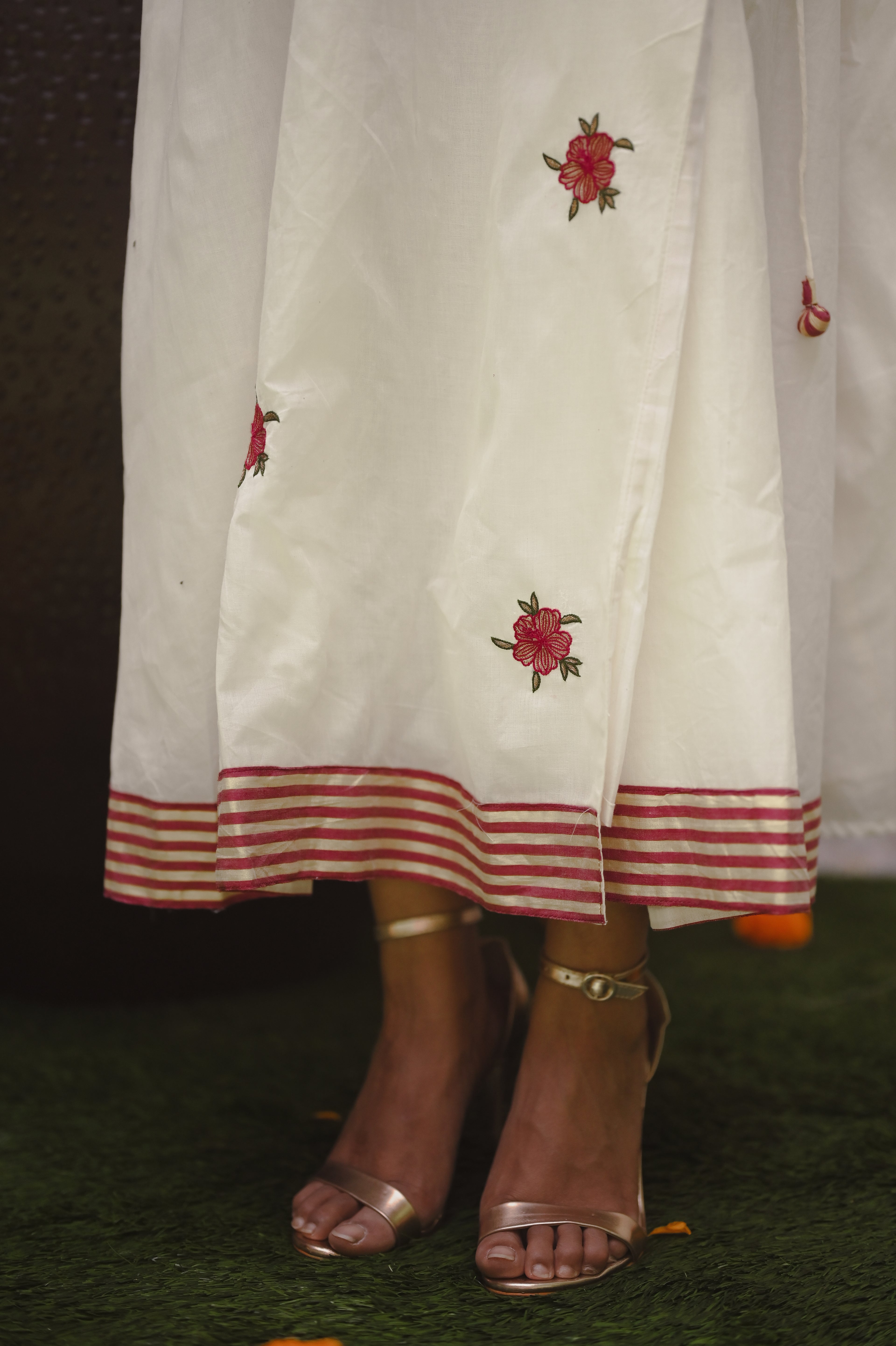 Hibiscus Wrap Dress| Onam pret